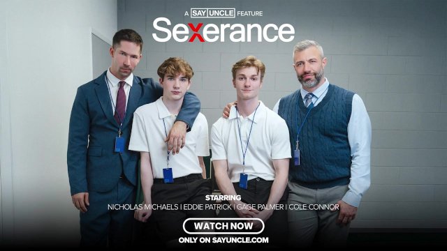 Gay Porn Parody~Severance~Sexerance Part 3~Daddy Fantasy Fulfilled~Twink’s First Dick~Free Full SFW