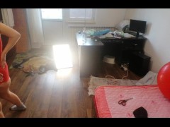 Amateur wife does housework naked. Latina with hairy pussy, big ass.