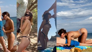 Public Blowjob Compilation - Latina babe sucking outdoor at public places