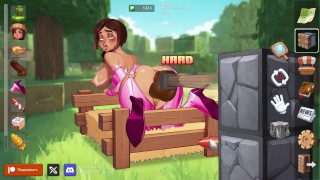 Double penetration of a cute farm girl. female voice