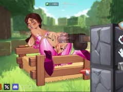 Double penetration of a cute farm girl. female voice