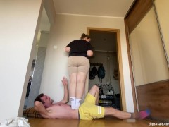 Full Weight Belly Trample in Socks - c4s 99449 - Screenshot 11 of 16 - Physical Domination
