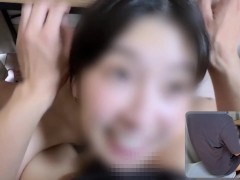【リモート会議中にフェラしてくる女友達】「仕事に集中して♡」リモート終わった後中出しセックス