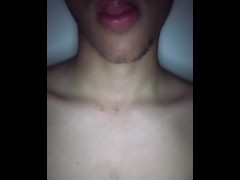 College student can't stop moving his mouth sensually