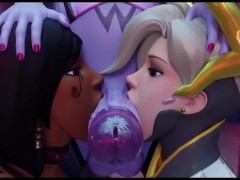 Futa Widow x Pharah and Mercy  taker POV fairy