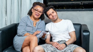 unshaved fat mature gets fucked in the ass by her stepson