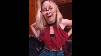 Fucking myself in the mirror using both holes