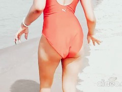 SOLO FEMALE TAKES US ON A JOURNEY TO THE NUDE BEACH GOES FROM TRAIL TO PARK TO BEACH