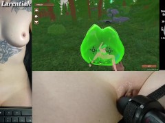 Naked Gamer Girl Plays Tropical Monster Girls (Hentai Survival Game) | Mistress Larentiah