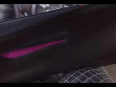 She loves the way that cold steel feels as it disappears into her ass, inch by inch