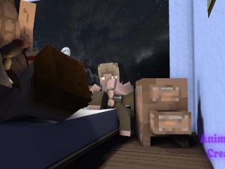Late game night with the boys - Minecraft Gay Sex Animation