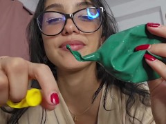 Marianna bites balloons to test their quality (full video on C4S / MV / OF / Membersite)