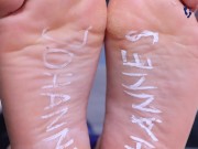 Smelly feet teasing with goddess Kasin (JOI, POV feet, stinky feet, barefoot, Russian feet, soles)