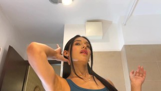 Can she be the most beautiful girl ever? Just look at her how sexy is her blue mini skirt & panties