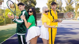 Tennis Game With Slut Stepmoms Leads To Foursome Fuckfest Orgy - Kenzie Taylor & Mona Azar - Swappz