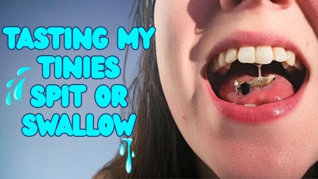 Giantess Vore Tasting My Tinies: to Spit or to Swallow