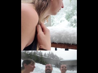 порнозвезда деловая поездка снежный горячий бассейн