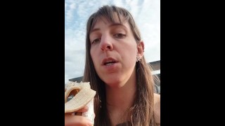 I eat a banana in public