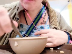Just Ruby Eating breakfast 🤤 {Food Loading in Public}