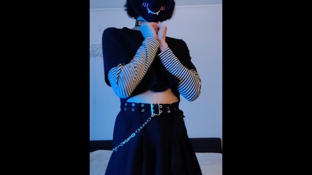POV Cute Collared Femboy Bunny Jerks Off~!