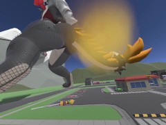 Godzilla Furry Girl Farts on the City! (VRC Compilation)