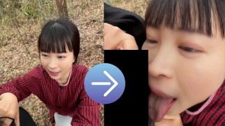 農家の巨乳黒髪人妻が野外で,ファンクラブ会員にフェラ｜日本人,素人,個撮,POV