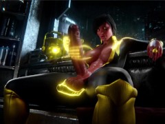 Large Cock Ass Ashe Sucks Her Own Futa Cock, Yellow Lantern Jerks Off Her Large Futa Cock