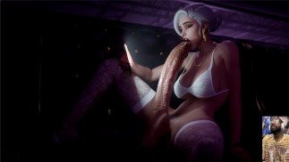 Large Cock Ass Ashe Sucks Her Own Futa Cock, Yellow Lantern Jerks Off Her Large Futa Cock