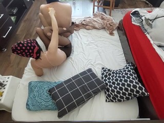 Hot Foreplay with a Couple, Oil Massage on the Body. Licking in the Wife's Pussy until Orgasm.