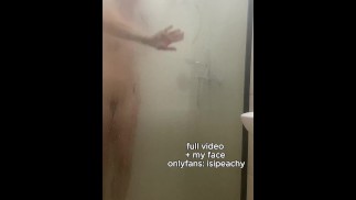 Let’s Pretend I’m Your Maid, Cleaning The Shower Glass With My Tits Like A Slut