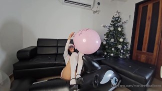 Ride an inflatable whale while inflating balloons without popping (full video on C4S / MV / OF / Mem