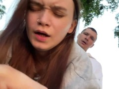 Fucking hard my best friend's hot girlfriend in forest while he setting up a tent - Screenshot 10 of 16 - Cum On Legs