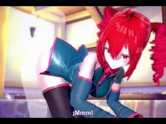 Kasane Teto and Hatsune Miku - Who will make you finish first? - Screenshot 4 of 16 - Anime