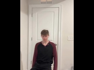 Hung Twink Strips to Reveal Huge Dick