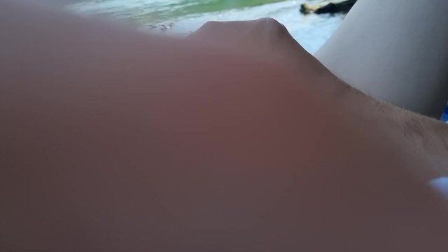 Short Cumshot  at Public Beach