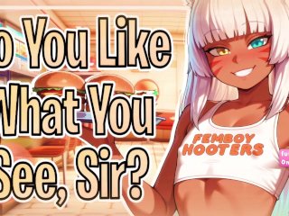 [M4M]  Your Waiter At Femboy Hooters Is Just Too Hot To Ignore 💕💦♂️ {Lewd ASMR}