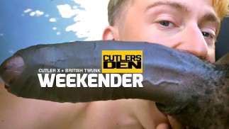 Cutler X détruit le trou lisse de British Twunk avec sa grosse bite juteuse non coupée