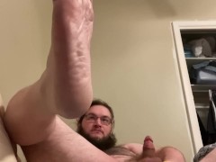 showing hole and eating cum from a condom