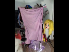 PVC Madoka Cosplay, Gagged and Humping Vibraitor Inflatable