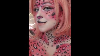 Pink Cheetah BodyPaint BTS