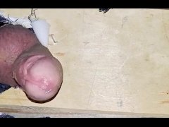 Sissy Emma has quick hands free milking on new fuck machine bench