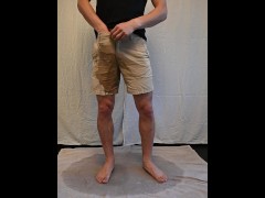 Rewetting Shorts 4 Times and STAYING in Them - Screenshot 6 of 16 - Wetting