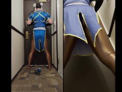 コスプレイベントの後にホテルでお尻とアナルを見られながらチクニーする女装コスプレイヤー - Screenshot 16 of 16 - Amateur Crossdresser