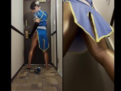 コスプレイベントの後にホテルでお尻とアナルを見られながらチクニーする女装コスプレイヤー - Screenshot 4 of 16 - Femboy Crossdresser