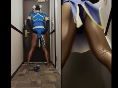 コスプレイベントの後にホテルでお尻とアナルを見られながらチクニーする女装コスプレイヤー - Screenshot 8 of 16 - Sissy Crossdress