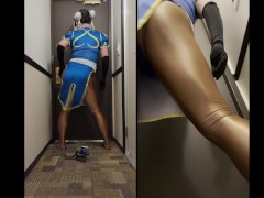 コスプレイベントの後にホテルでお尻とアナルを見られながらチクニーする女装コスプレイヤー - Screenshot 9 of 16 - Femboy Crossdresser