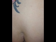 I get bent over at the spa and he covers my fake milf tits in cum