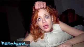 Public Agent Ginger haired babe SQUIRTS all over my cock