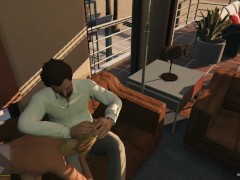 Tracey De Santa cheats boyfriend with Dad's Psychiatrist! Blowjob and Anal sex! GTA Free Porn