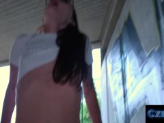 Czech XXX - Sweet ass Czech is fucked in public under a bridge